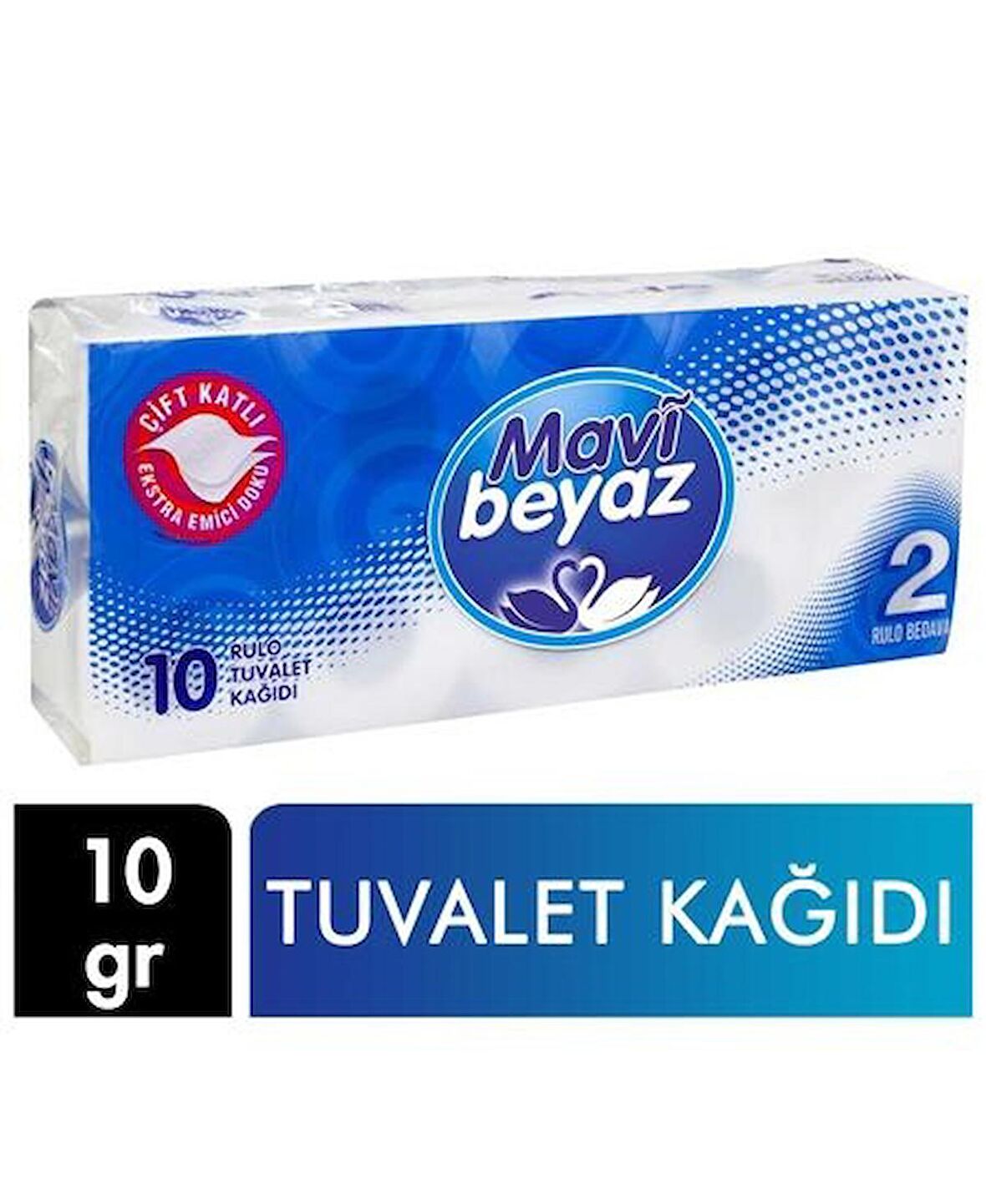 MAVİ BEYAZ 2KATLI TUVALET KAĞIDI 10LU 2ADET