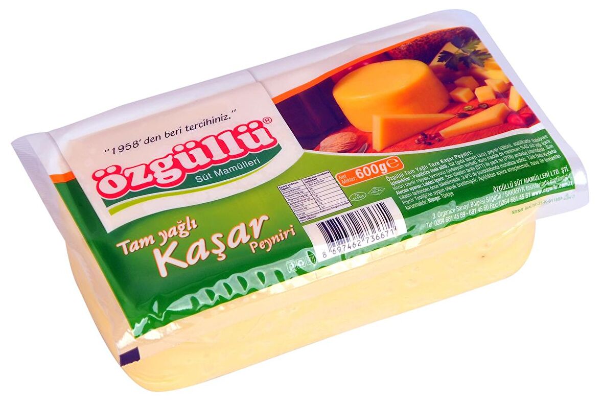 ÖZGÜLLÜ KAŞAR PEYNİRİ 600 GR