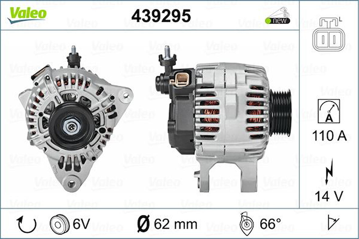 Hyundaı Alternator 12v 110a Coupe Sonata 2,5 1998-2004 Trajet - Valeo 439295