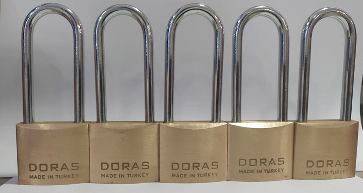 Doras Ersa 5'li Set Pas Pirinç Asma Kilit 40 Mm