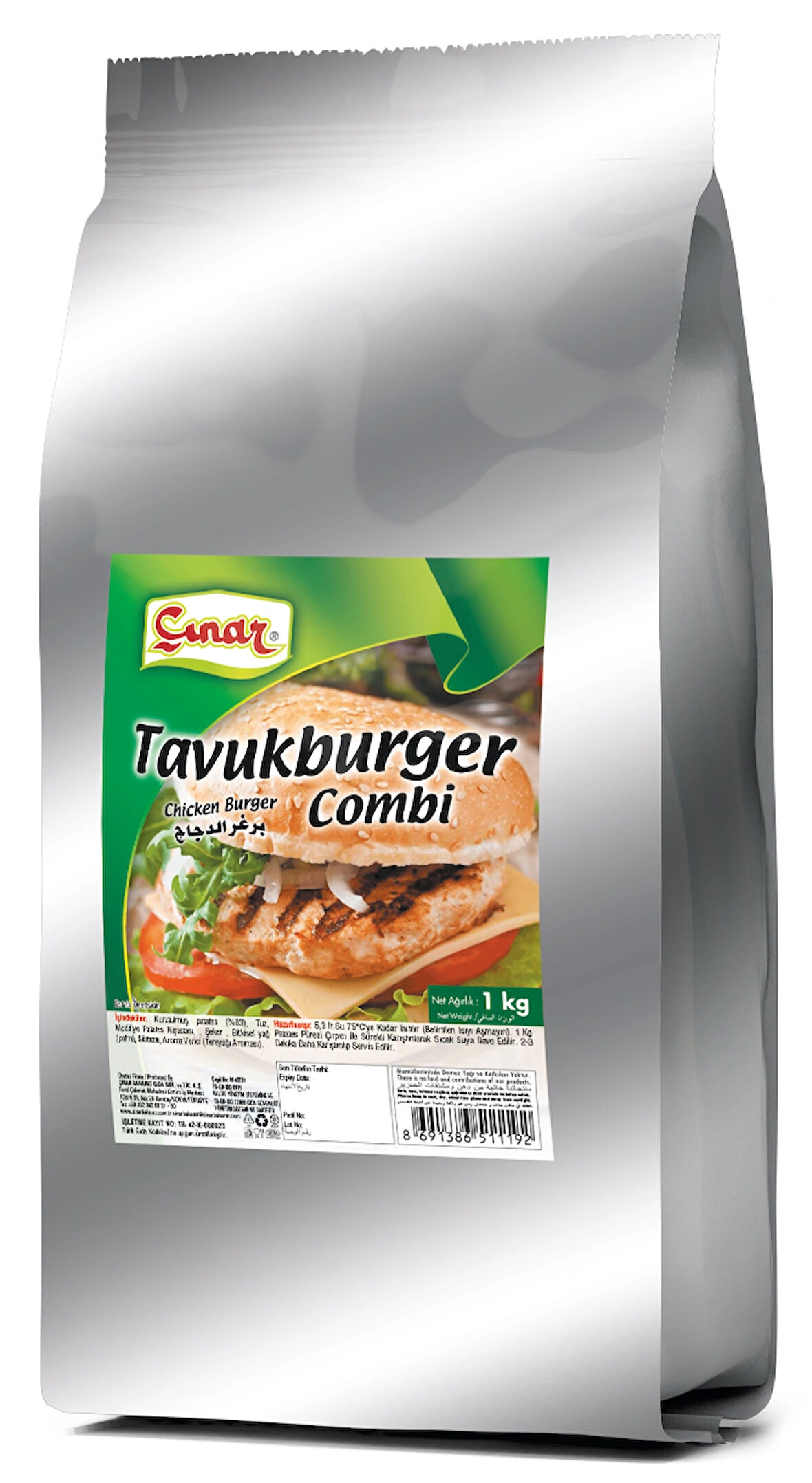 ÇINAR TAVUKBURGER KOMBİ 1 KG