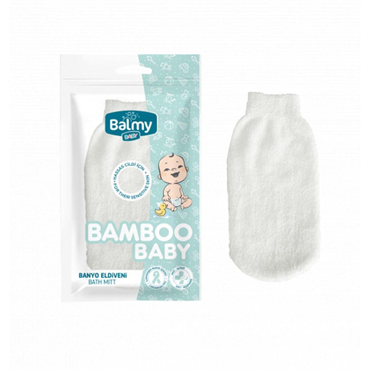 Balmy Naturel Bambu Bebek Banyo Eldiveni