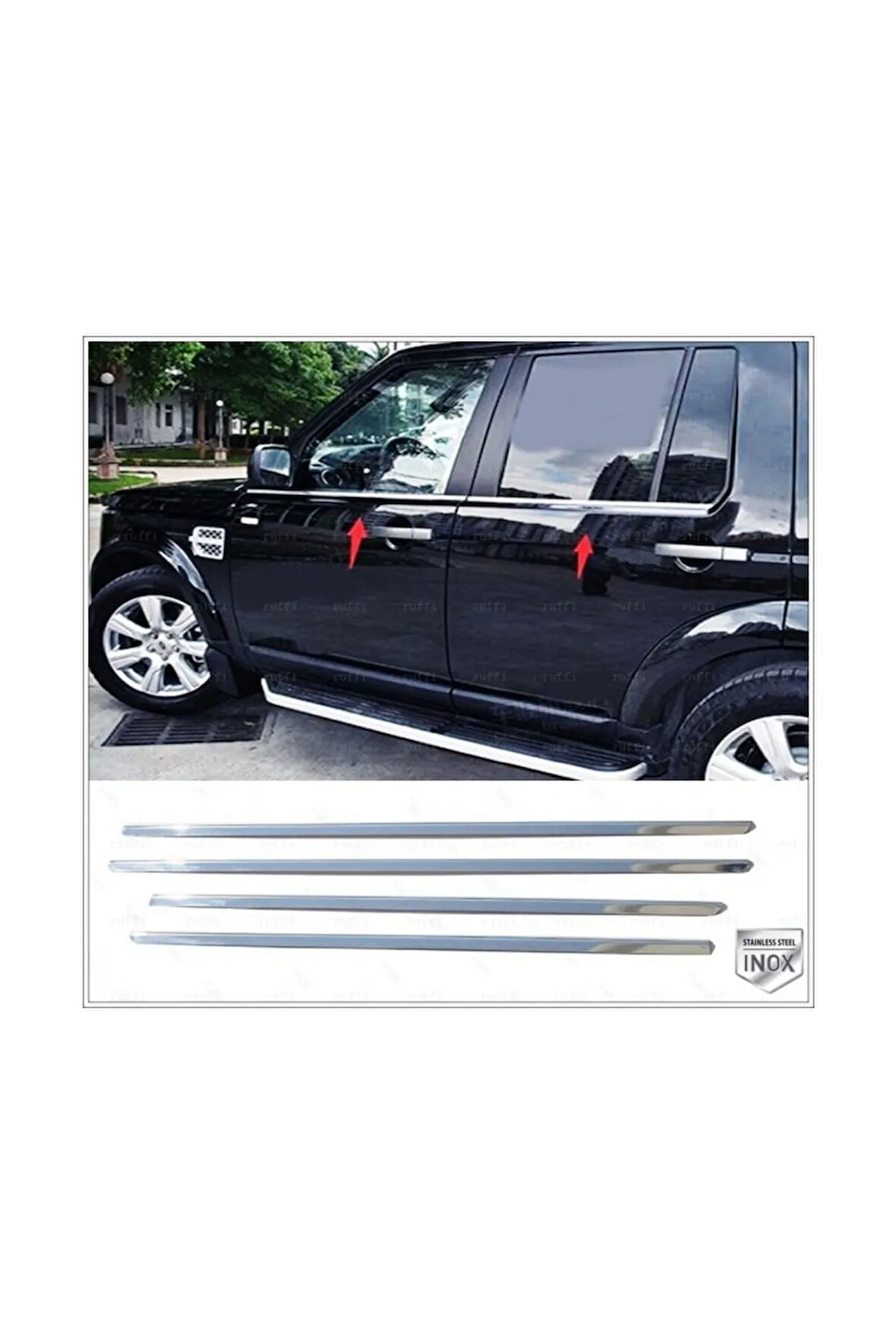 Land Rover Discovery 3 Krom Cam Çıtası 4 Parça 2004-2009 Arası Paslanmaz Çelik