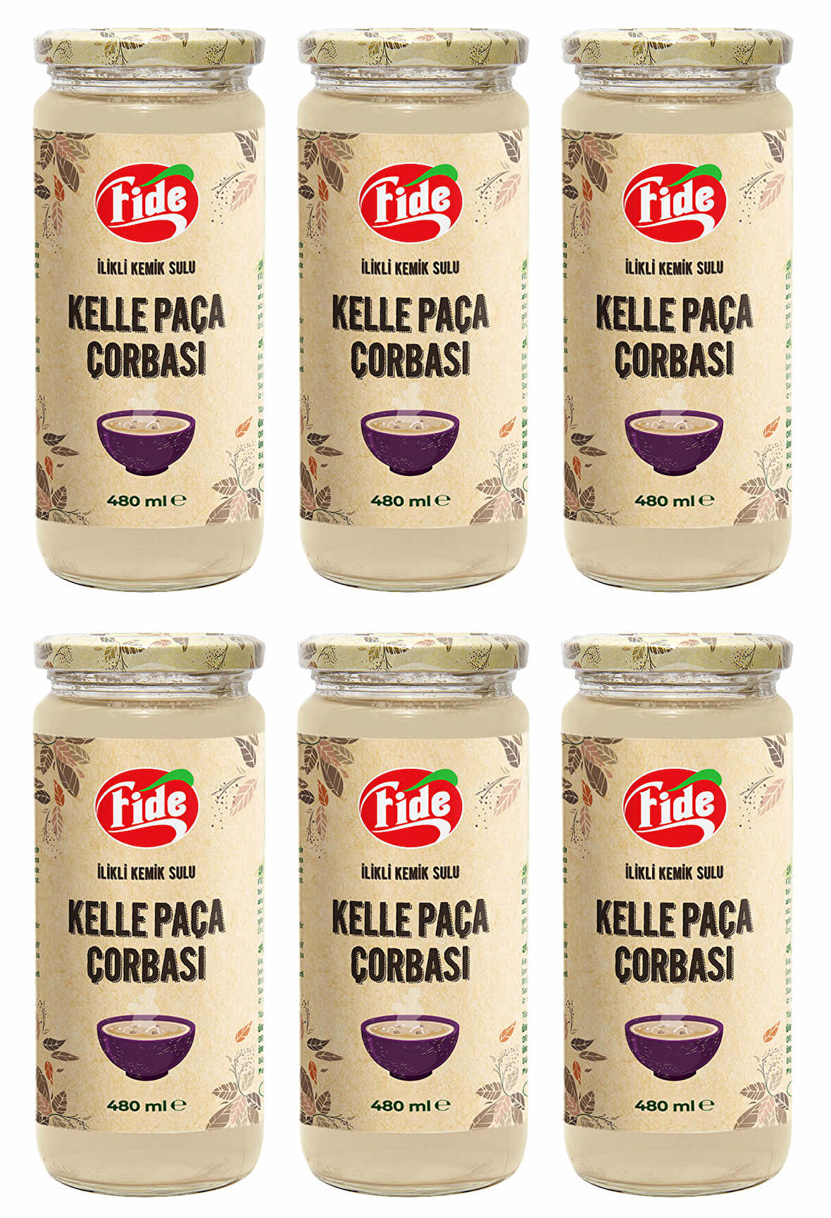 Fide Kelle Paça Çorbası 6 X 480 ML