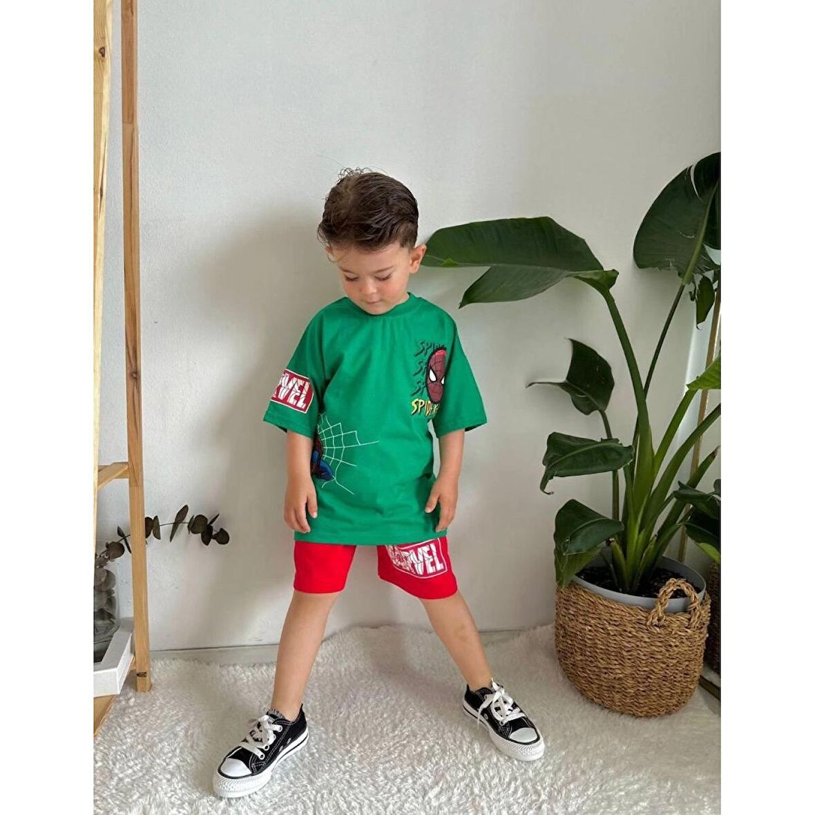 Spıder man ve Marvel Baskılı Erkek Çocuk Takım