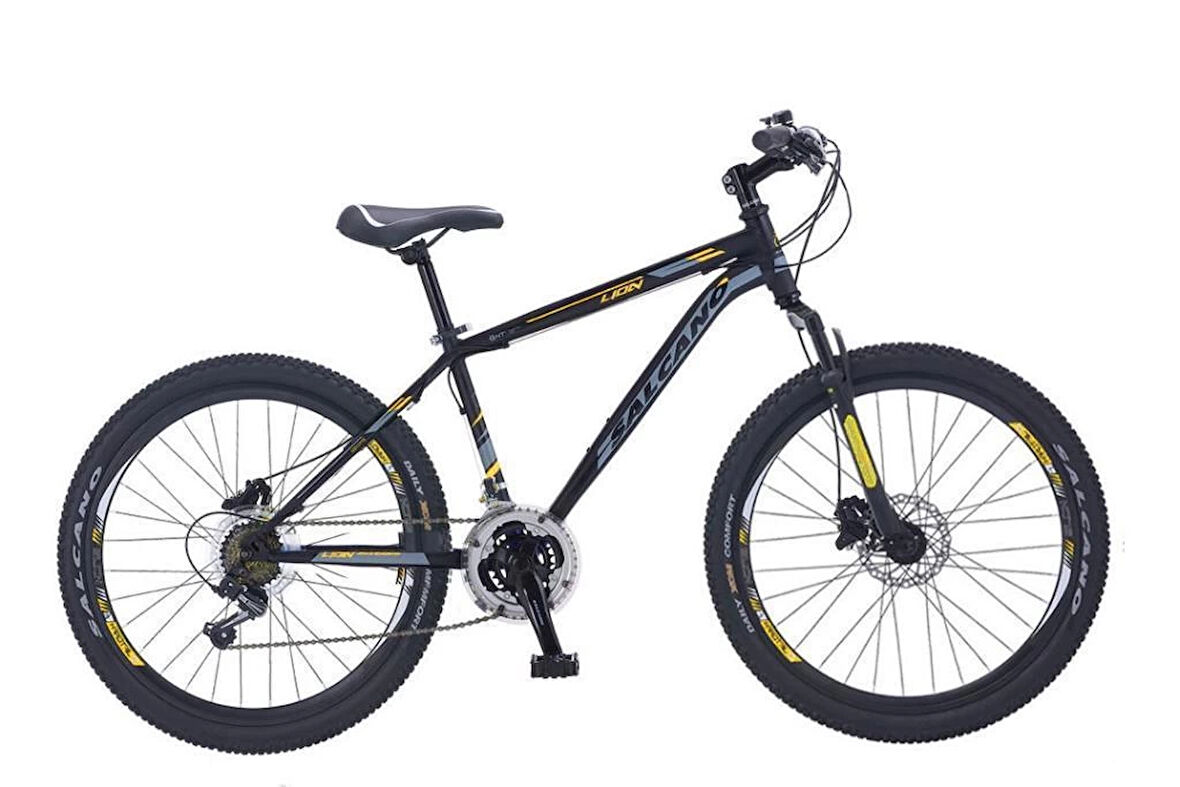 Salcano Lion 26 HD Fren 21 Vites 26 Jant Dağ Bisikleti Siyah Sarı 15 Kadro