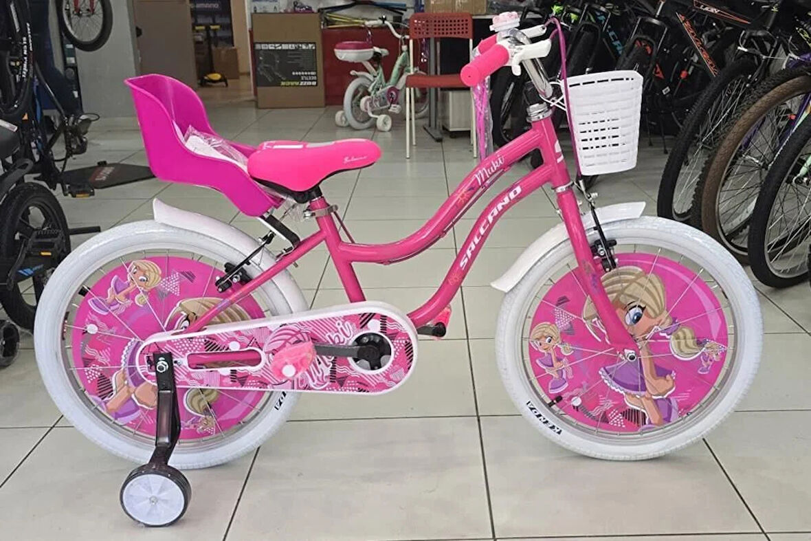 Salcano Muki 16 Jant Kız Çocuk Bisikleti Pembe Beyaz