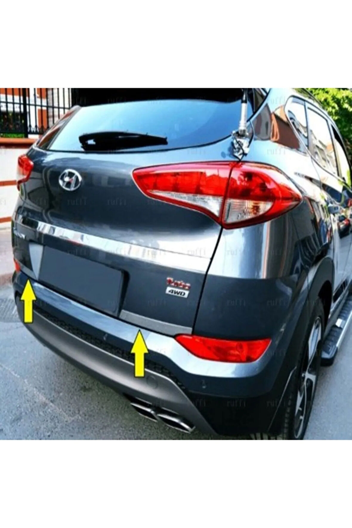 Hyundai Tucson Bagaj Alt Çıtası 2 Parça 2015-2019 Paslanmaz Çelik
