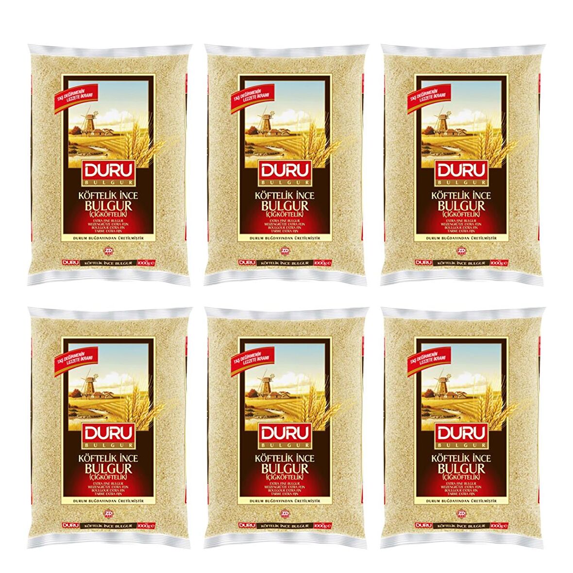 Duru Çiğ Köftelik İnce Bulgur 1 kg x 6 Adet