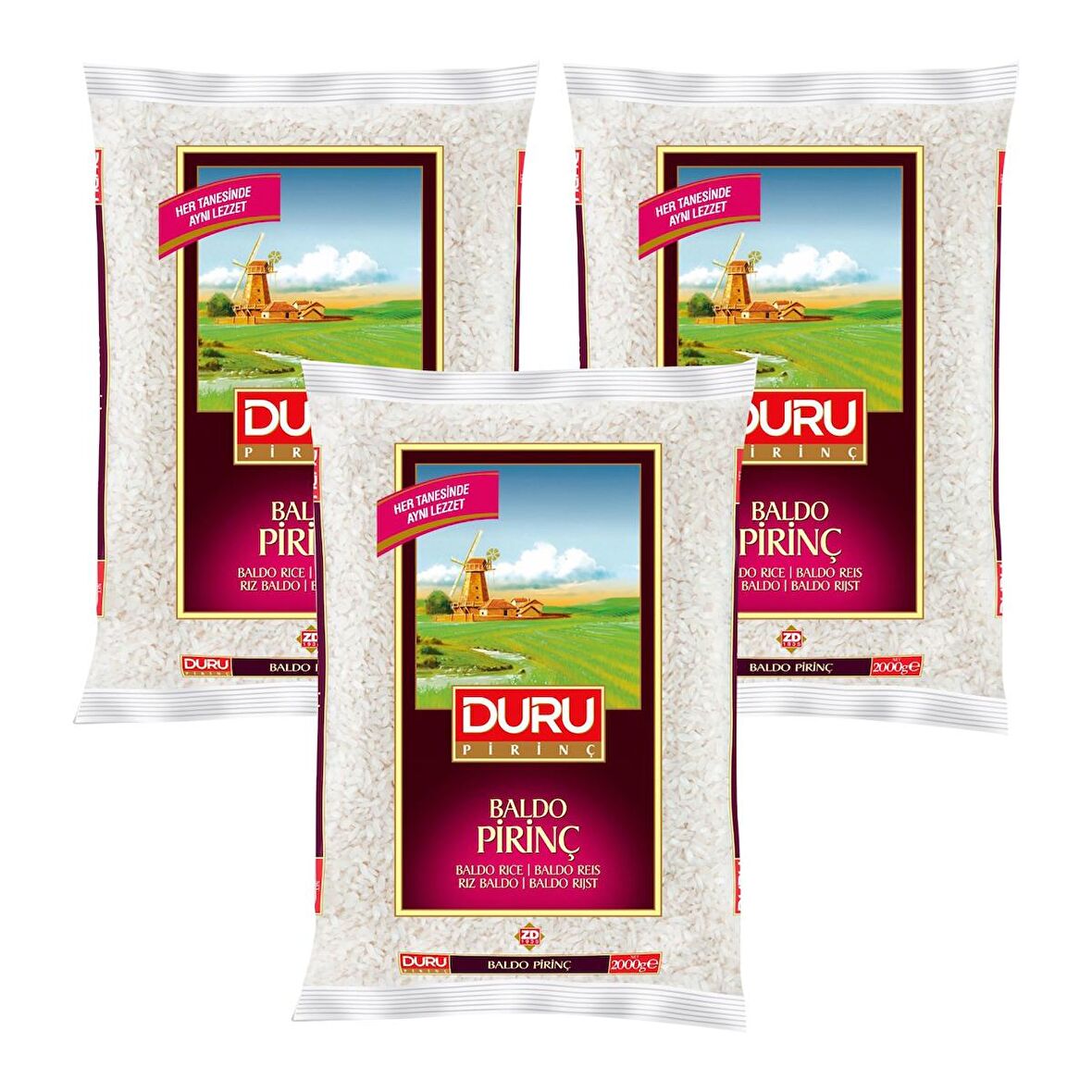 Duru Baldo Pirinç 2 kg x 3 Adet