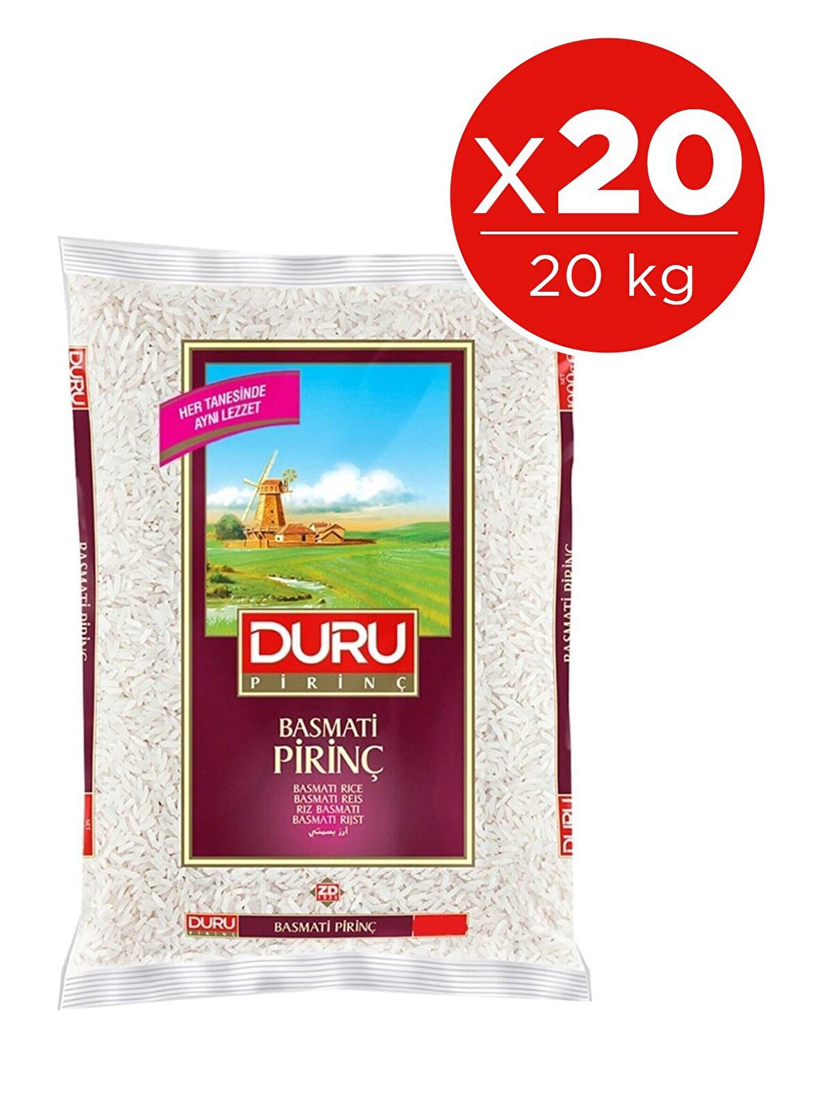 Duru Basmati Pirinç 1 kg x 20 Adet (20 kg)