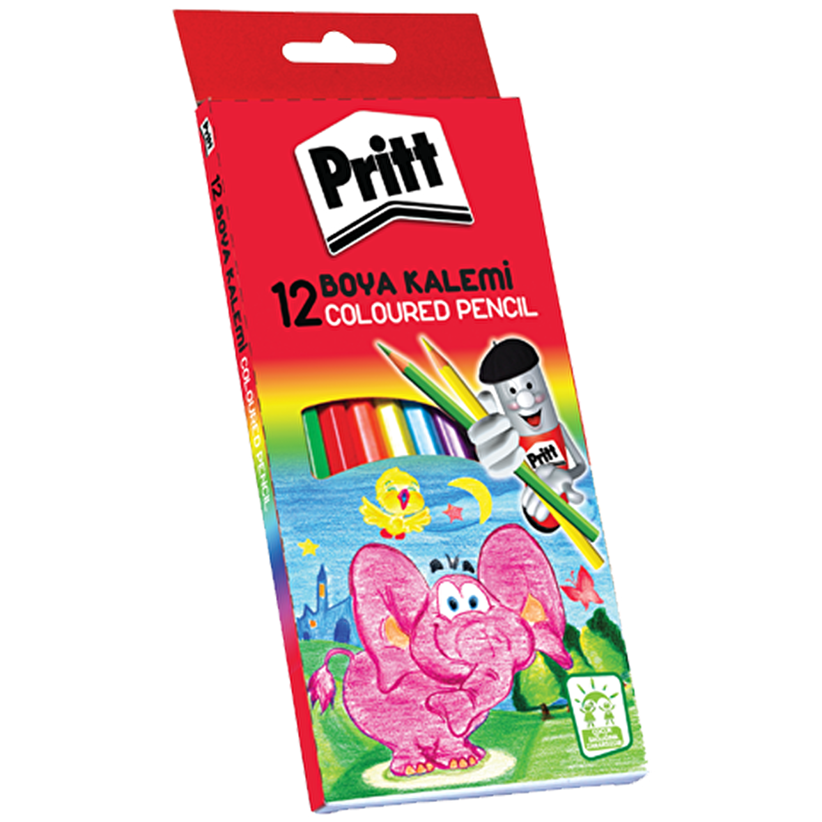 Pritt Kuru Boya Karton Kutu Tam Boy 12 Renk