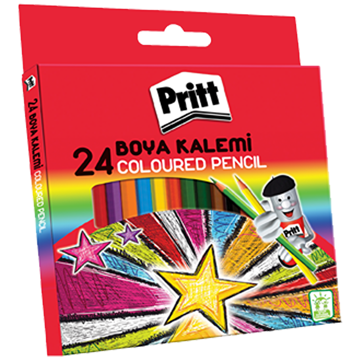 Pritt Kuru Boya Karton Kutu Tam Boy 24 Renk 1221351