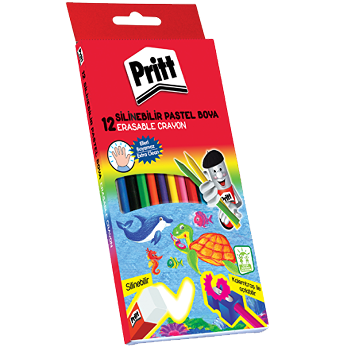 Pritt Mum Pastel Boya Crayon Karton Kutu Silinebilir 12 Renk 1433960