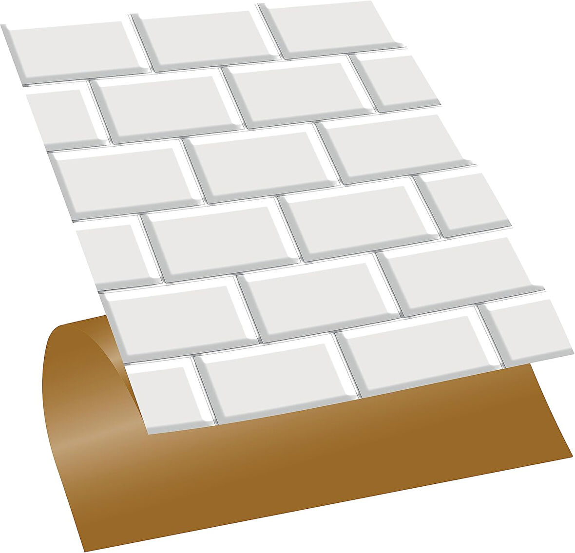 Kendinden Yapışkanlı Metro Karo Desenli PVC Karo 30x30 cm (11 Adet / 1 m²)
