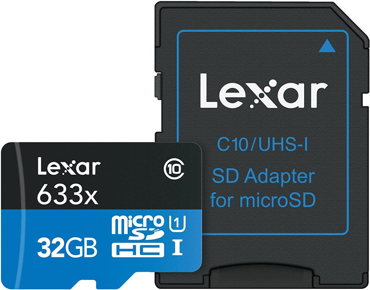 Menashop MetraShop yüksek performanslı microSDHC 633x 32 GB UHS-I hafıza kartı w/SD adaptör - LSDMI32GBBEU633A