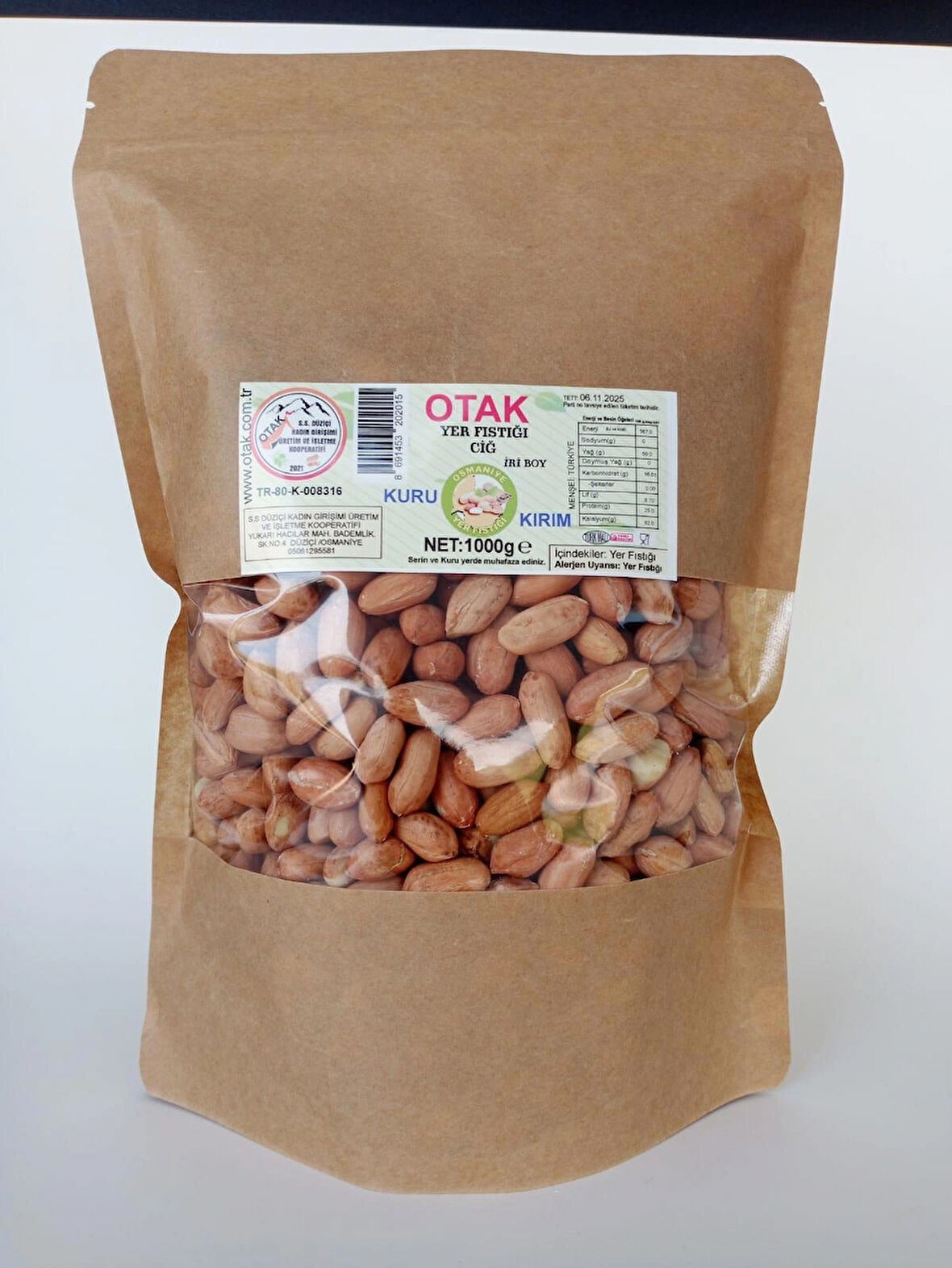 Otak Yer Fıstığı Çiğ İri 1kg