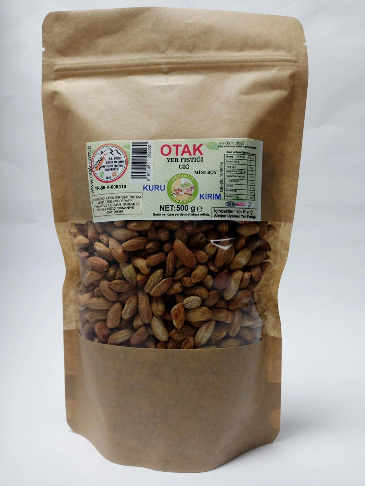 Otak Yer Fıstığı Çiğ Mini 500g