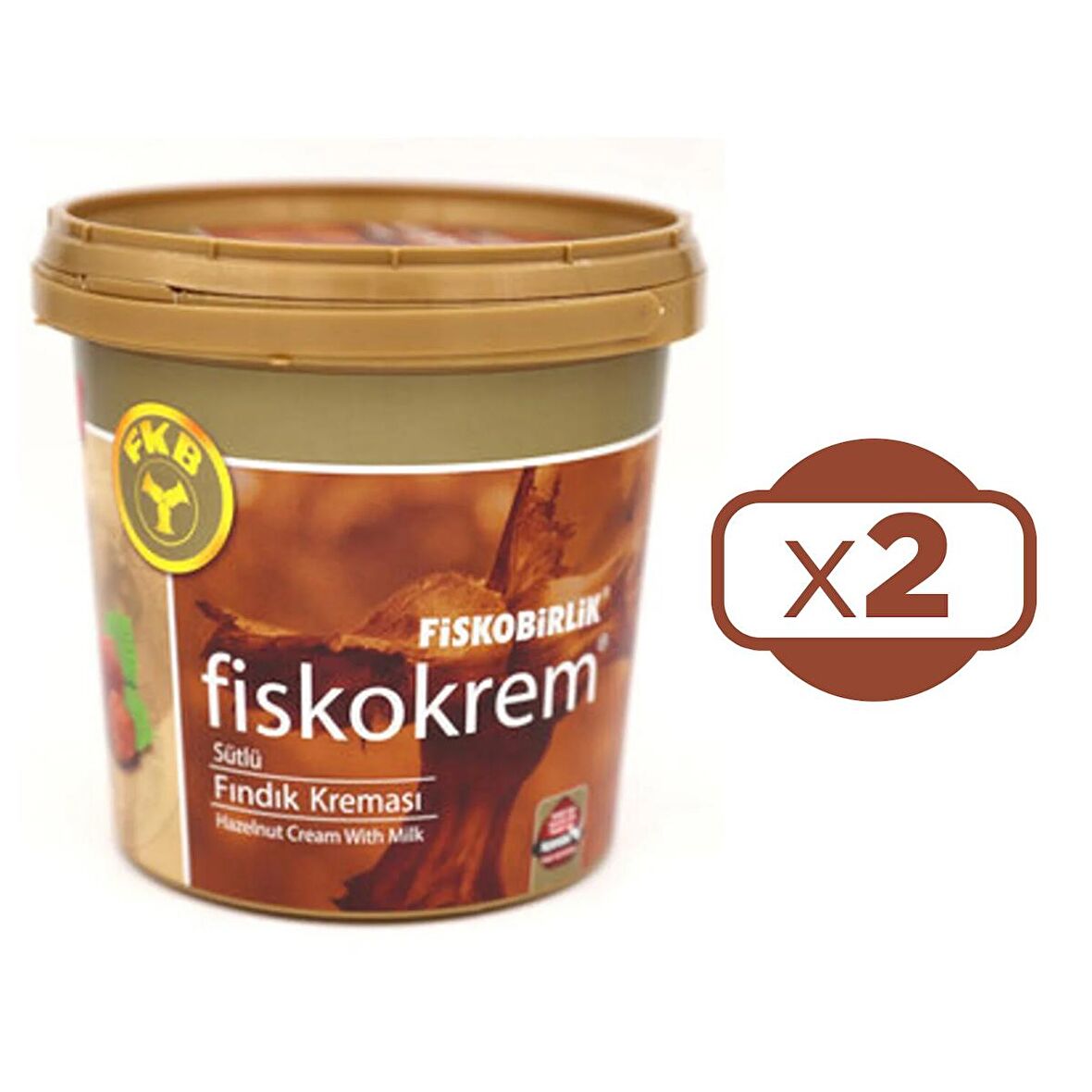 Fiskobirlik Fiskokrem Sütlü Fındık Kreması 1Kg 2 li