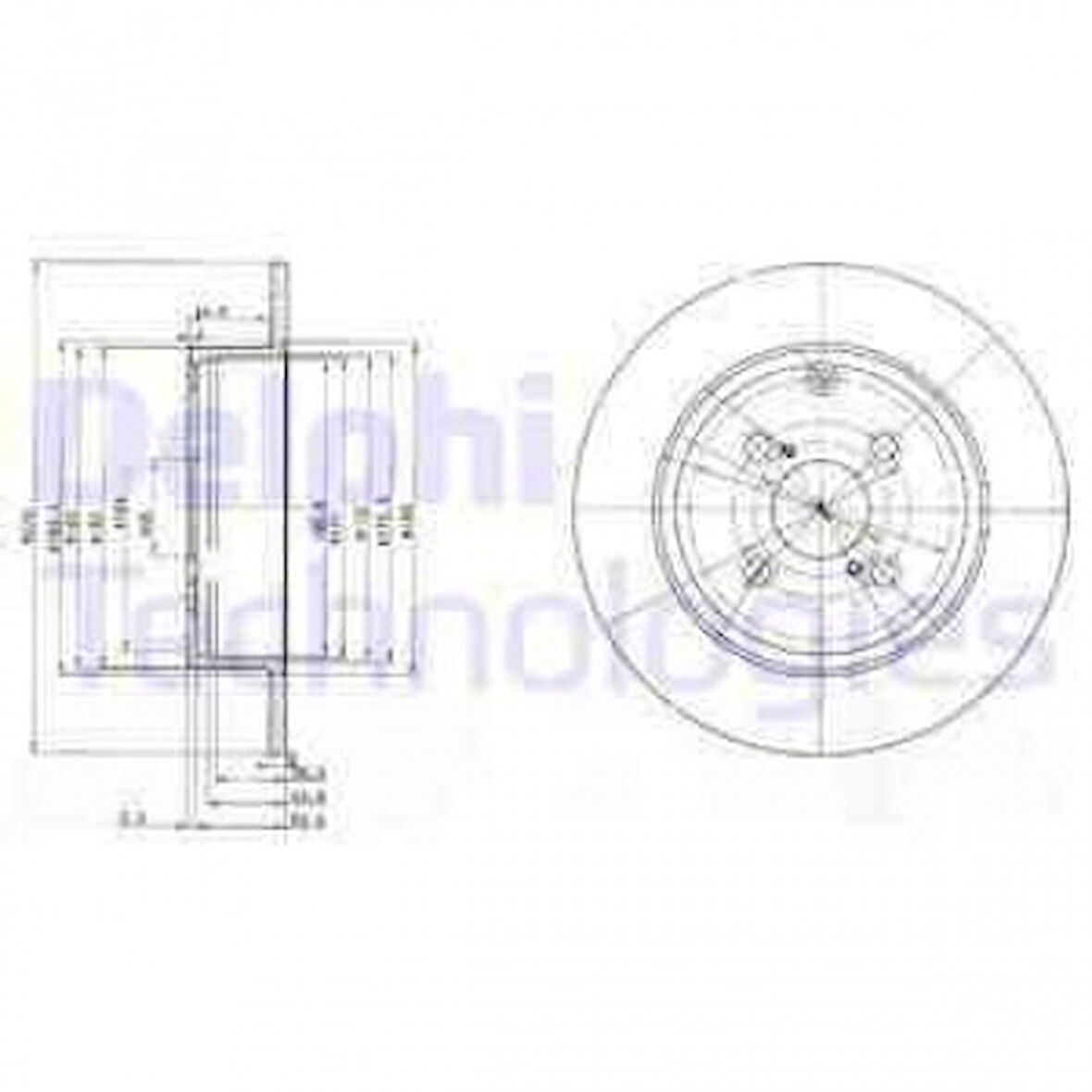 Toyota Arka Fren Diski (aynası) Duz Toyota Corolla 1.4 D4d 1.6 Vvti 2003-2007 (279x4) - Delphi Bg3974
