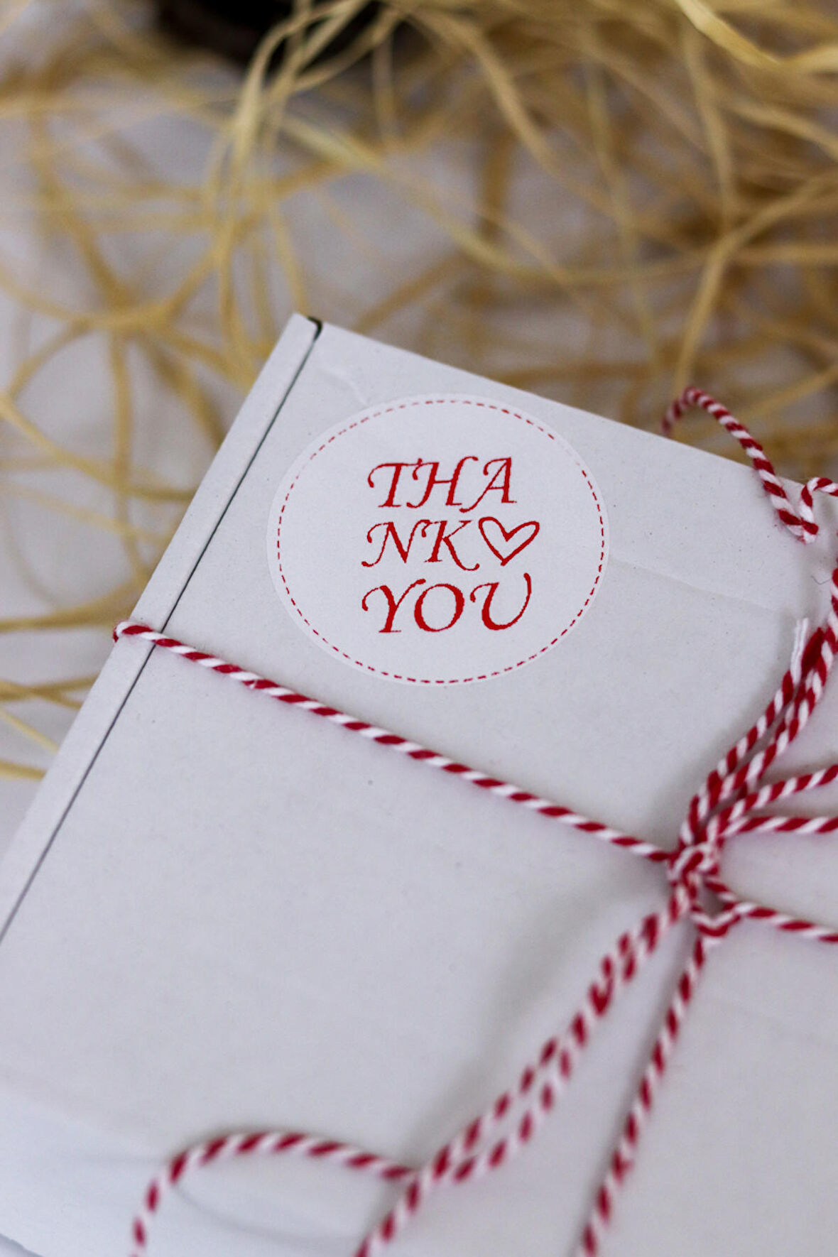 Thank You Yazılı Oval Beyaz 40 mm Yuvarlak Yapışkanlı Sticker Etiket 120 Adet
