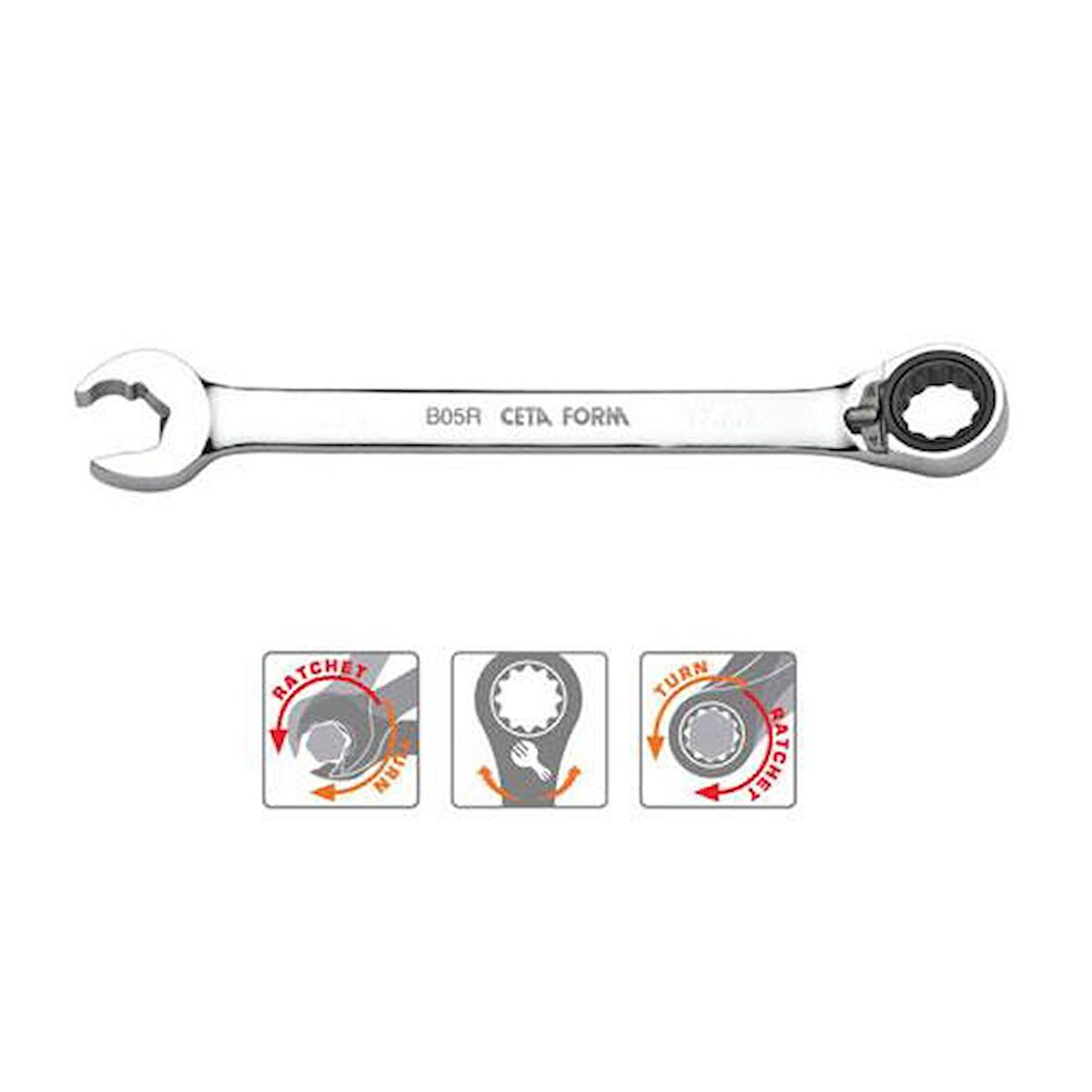 B05R-16\ 16MM CIRCIRLI KOMBINE ANAHTAR (OZEL AGIZ) CETA