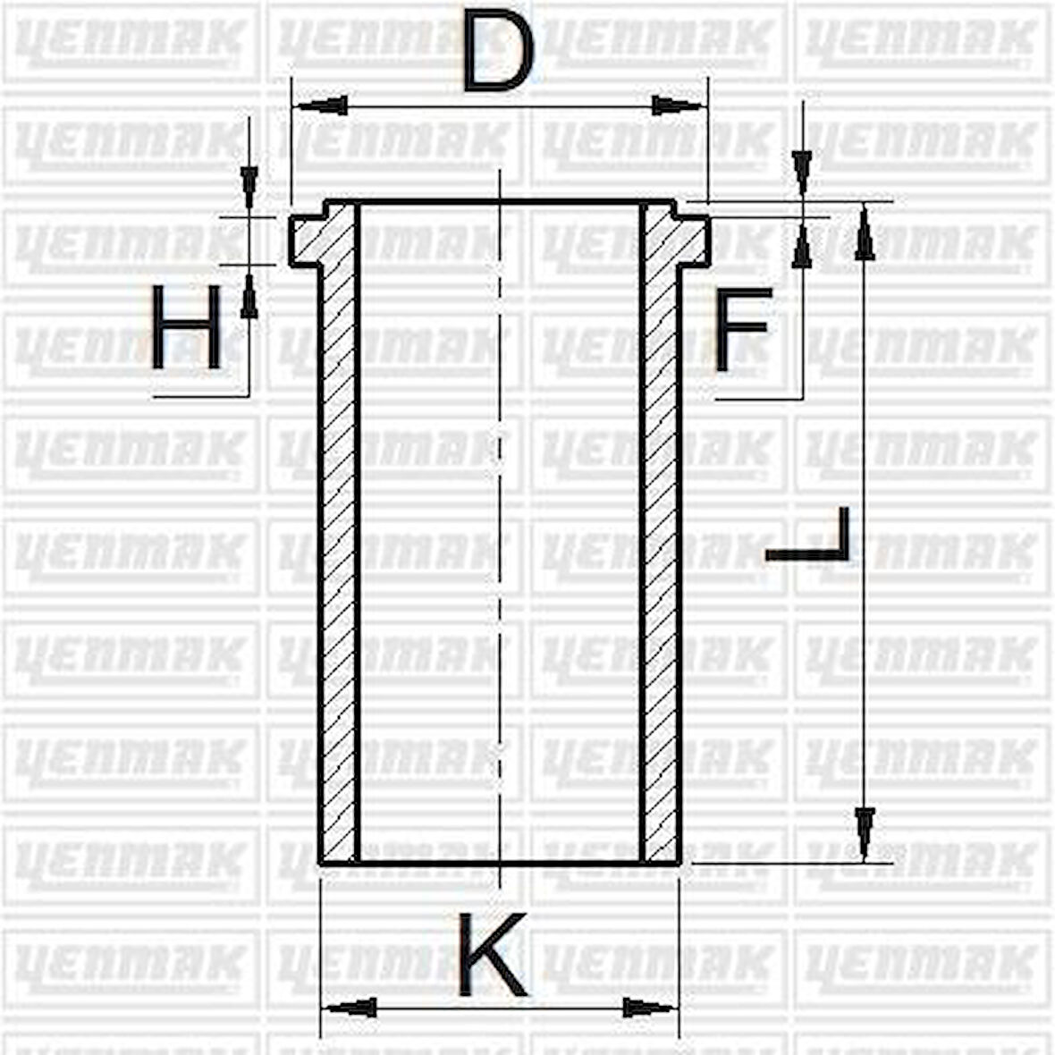Kia Ticarı Motor Gomlek Std Bongo 2700 / Pregio (fosfat Kaplama) İslenmis Ok65a10311 - Yenmak 51-35536-000
