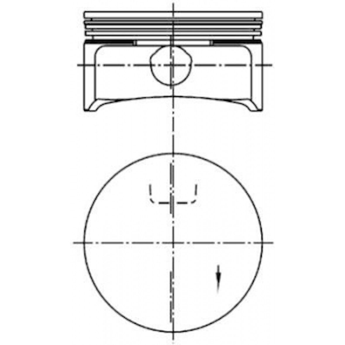 Opel Piston+segman Z18xe X18xe1 1.8 16v Zafıra A Astra G Vectra C 80.50mm Std (1.2x1.2x2.0) - Akd 44-3549-16-00