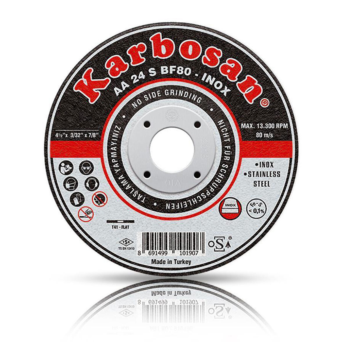 Karbosan 125 x 1 Paslanmaz Çelik Inox Kesme Diski 25 Adet