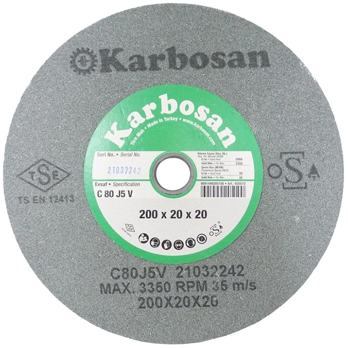 Karbosan 200x20x20 SCG Elmas Bileme Taşı - Karbosan 920510