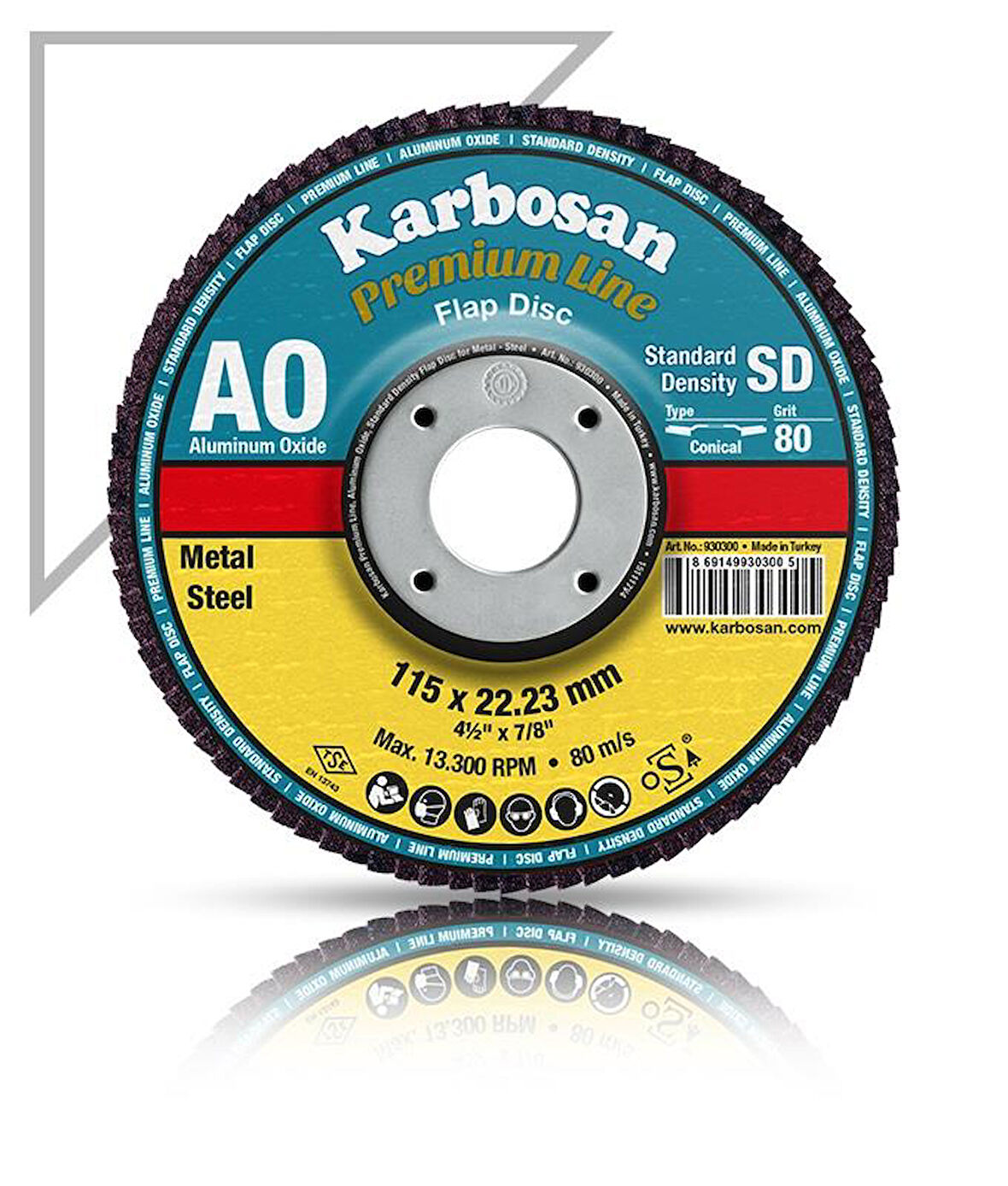 Karbosan Flap Disk Zımpara 115mm - 40 Kum