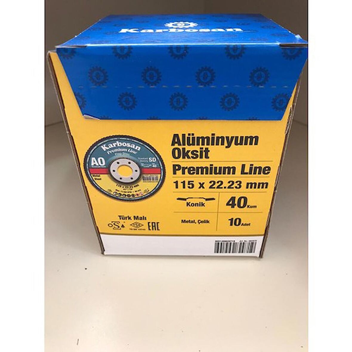 Karbosan AO  Flap Disk 115x22,23mm -40 Kum Konik - (10 lu)