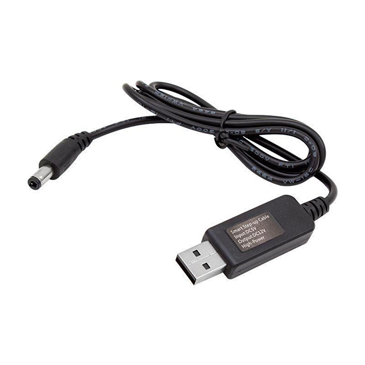 Powermaster 5V-12V USB To DC 5.5x2.5mm Kablo 12V 1A