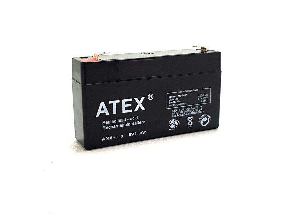 ATEX 6V 1.3A Bakımsız Kuru Akü 98x25x52mm