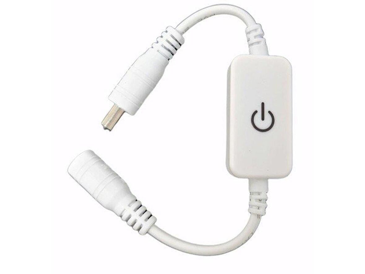 electroon 12V-24V Dokunmatik on-off Anahtar 5.5x2.5mm Beyaz