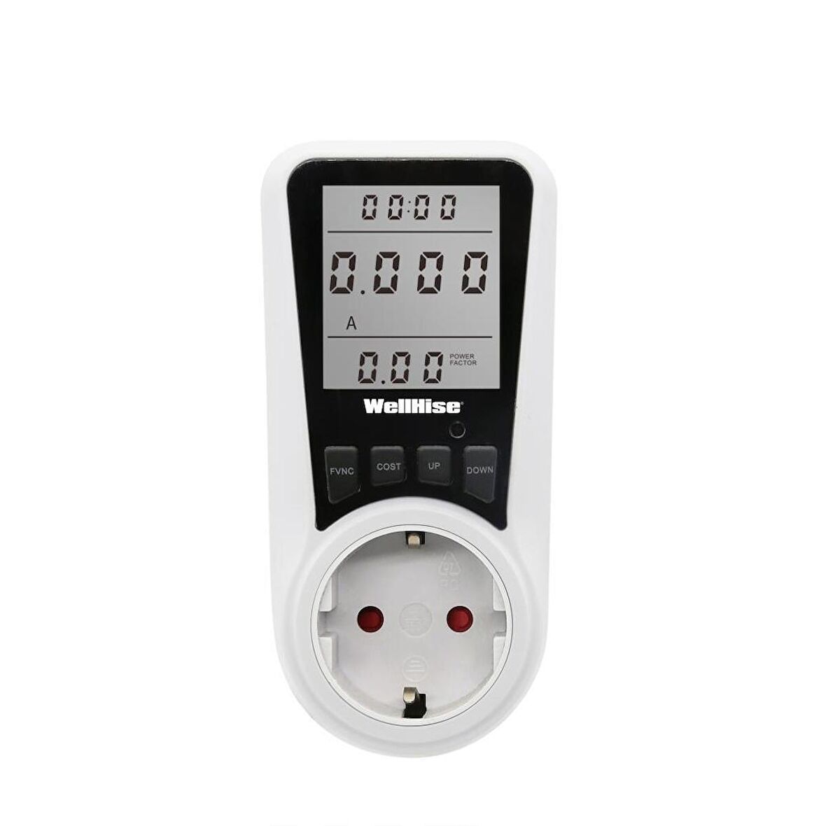 WellHise PM004+ Wattmetre 16A 3680W Elektrik Tüketimi Ölçer