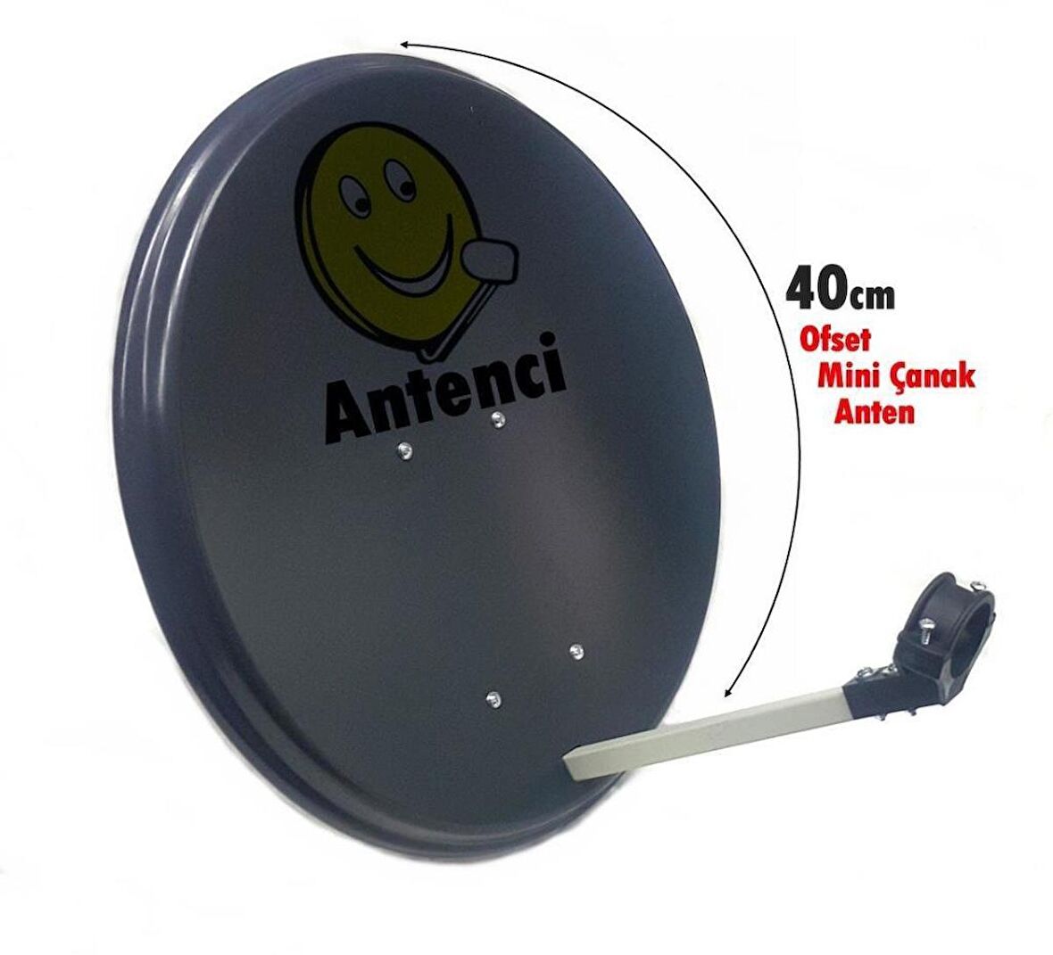 Antenci 40cm Karavan Çanak Anten Seti Next Çiftli LNB +Analog Uydu Bulucu