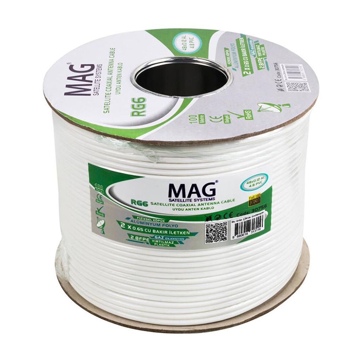 Mag RG59 Fa Mini İnce Çiftli Twin Kablo 100Metre