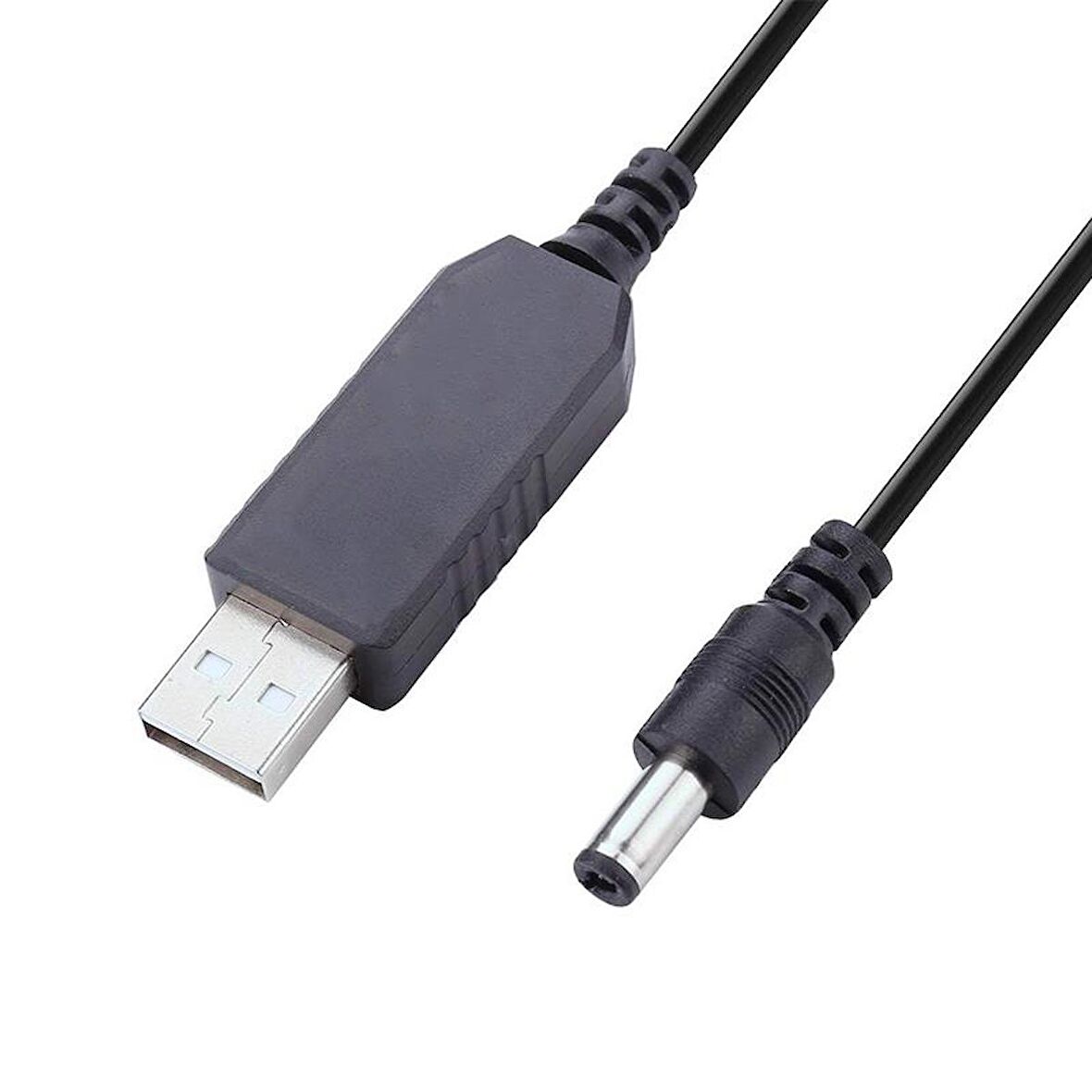 Powermaster 5V-9V USB To DC Çevirici Kablo 9V 1A 5.5x2.5mm Jak Fişli