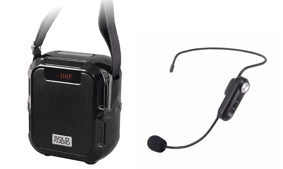 GoldAudio GR-18 Kablosuz Headset Kafa Mikrofonlu Taşınabilir Bluetooth Hoparlör