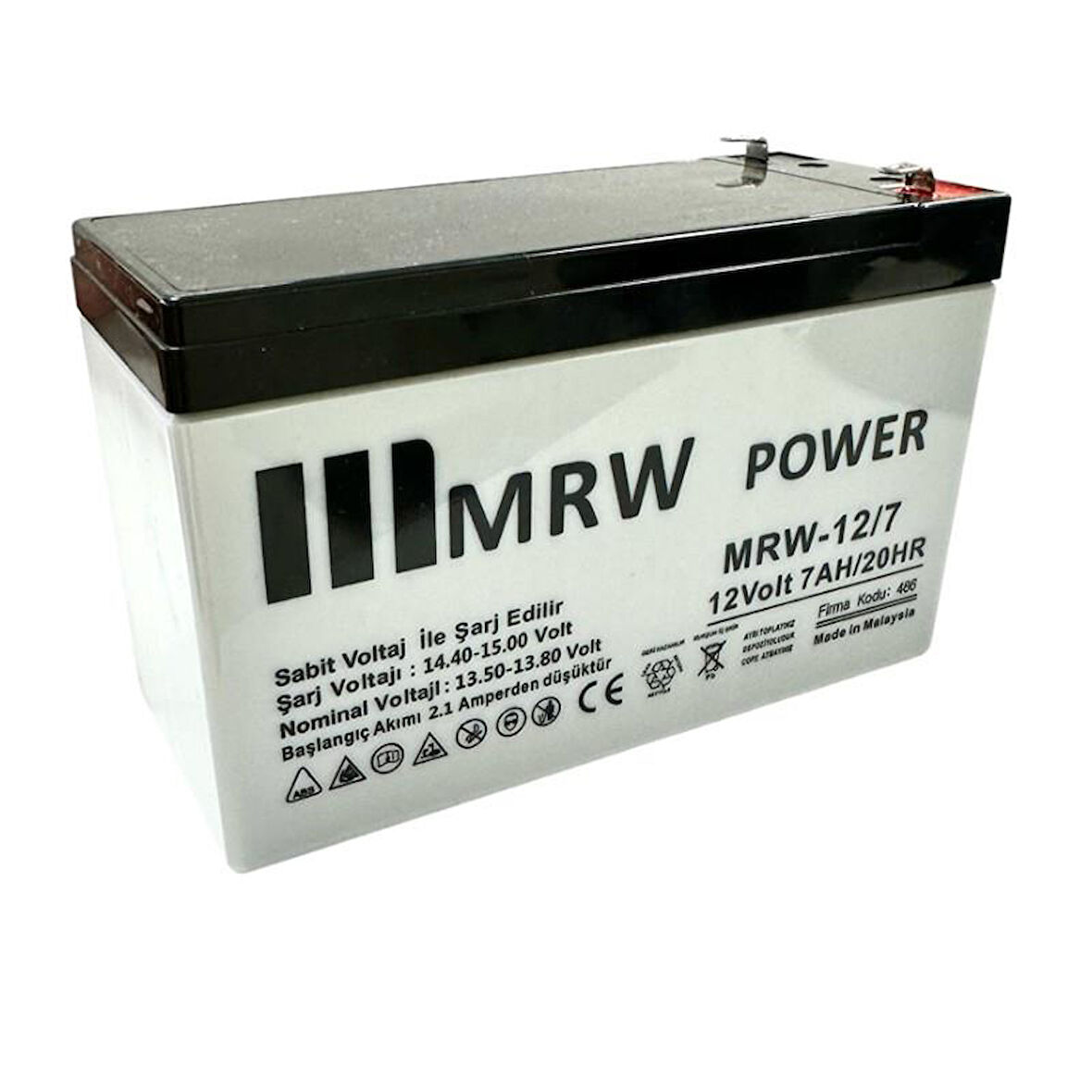 MRW Power 12Volt 7Amper UPS Akü 12V 7AH