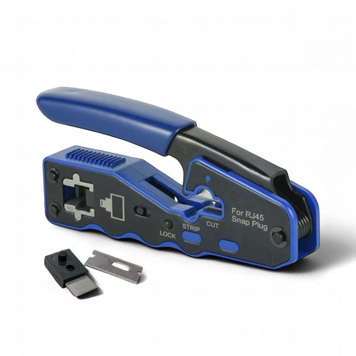 electroon Cat5/Cat6/CAT7 RJ45 EZ-RJ45 Sıkma Pensesi - Yedek Bıçaklı