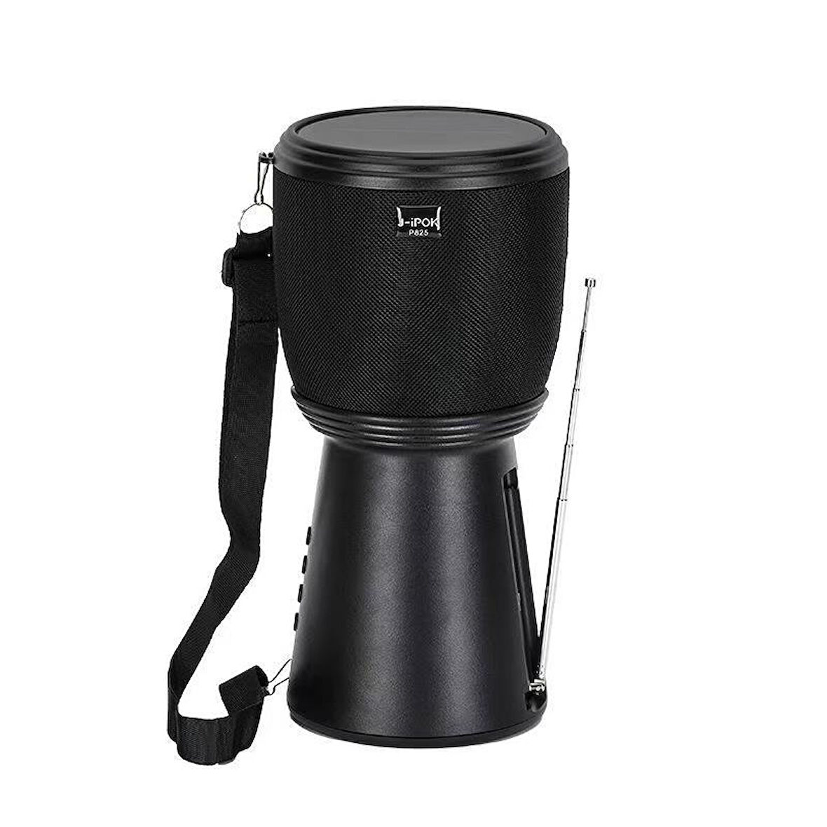 Rose SP-601 El Fenerli Taşınabilir Solar Şarjlı Bluetooth FM Radyo Hoparlör - Siyah