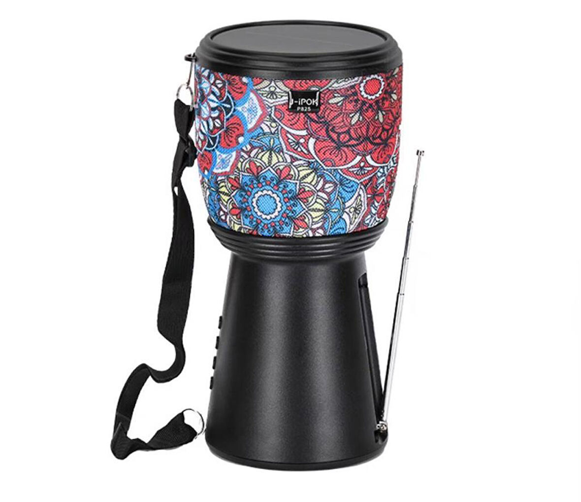 Rose SP-601 El Fenerli Taşınabilir Solar Şarjlı Bluetooth FM Radyo Desenli Hoparlör