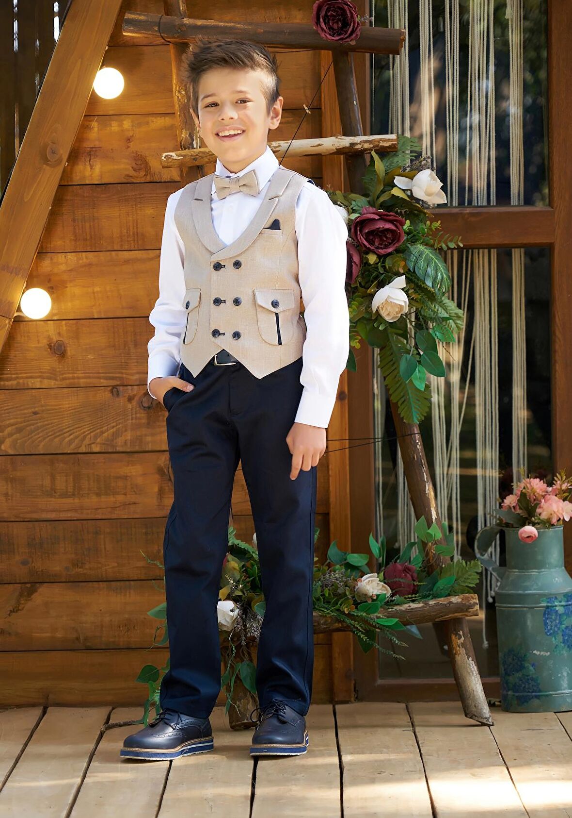 Erkek Çocuk Yelekli Takım Elbise