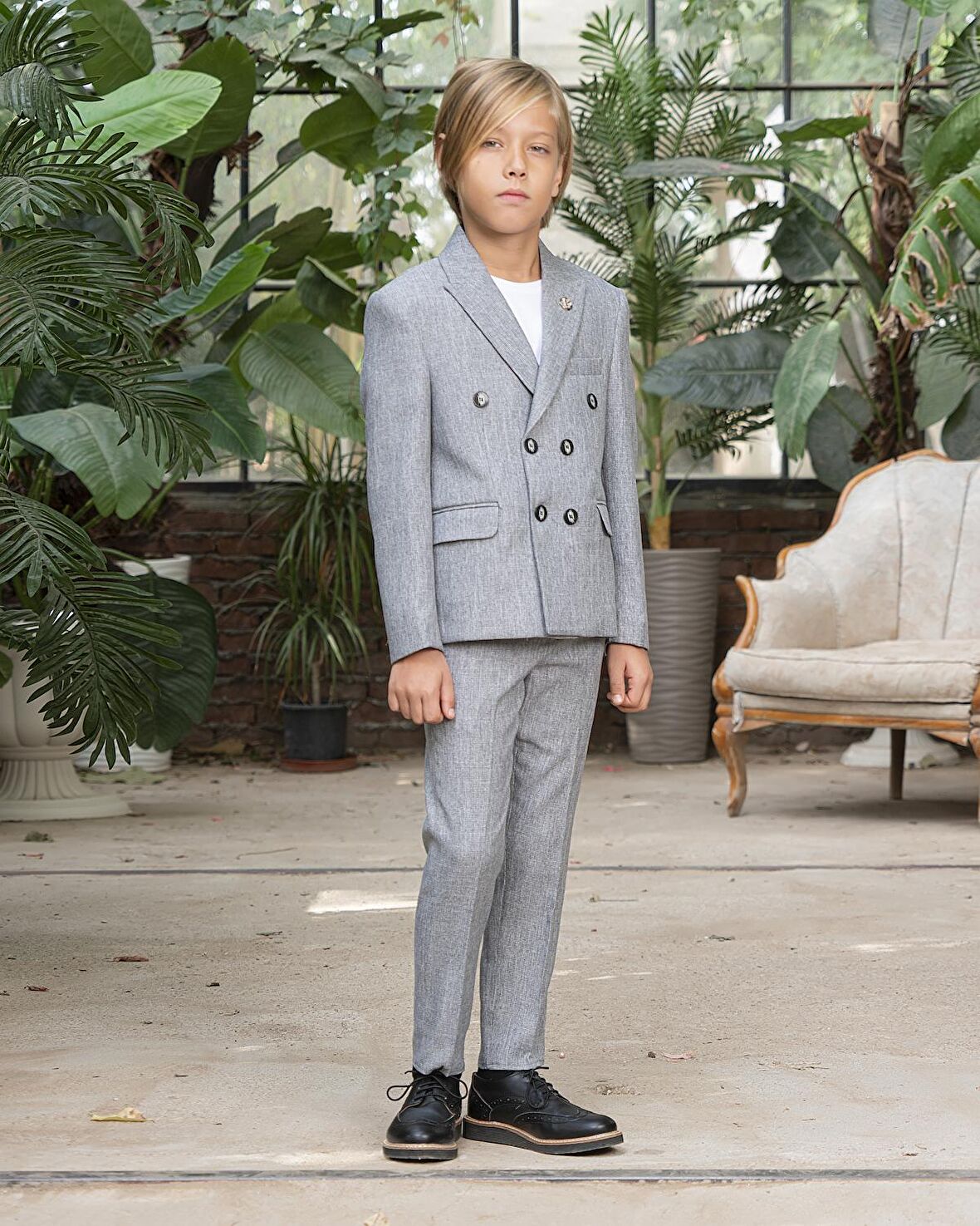 Erkek Çocuk Kruvaze Takım Elbise