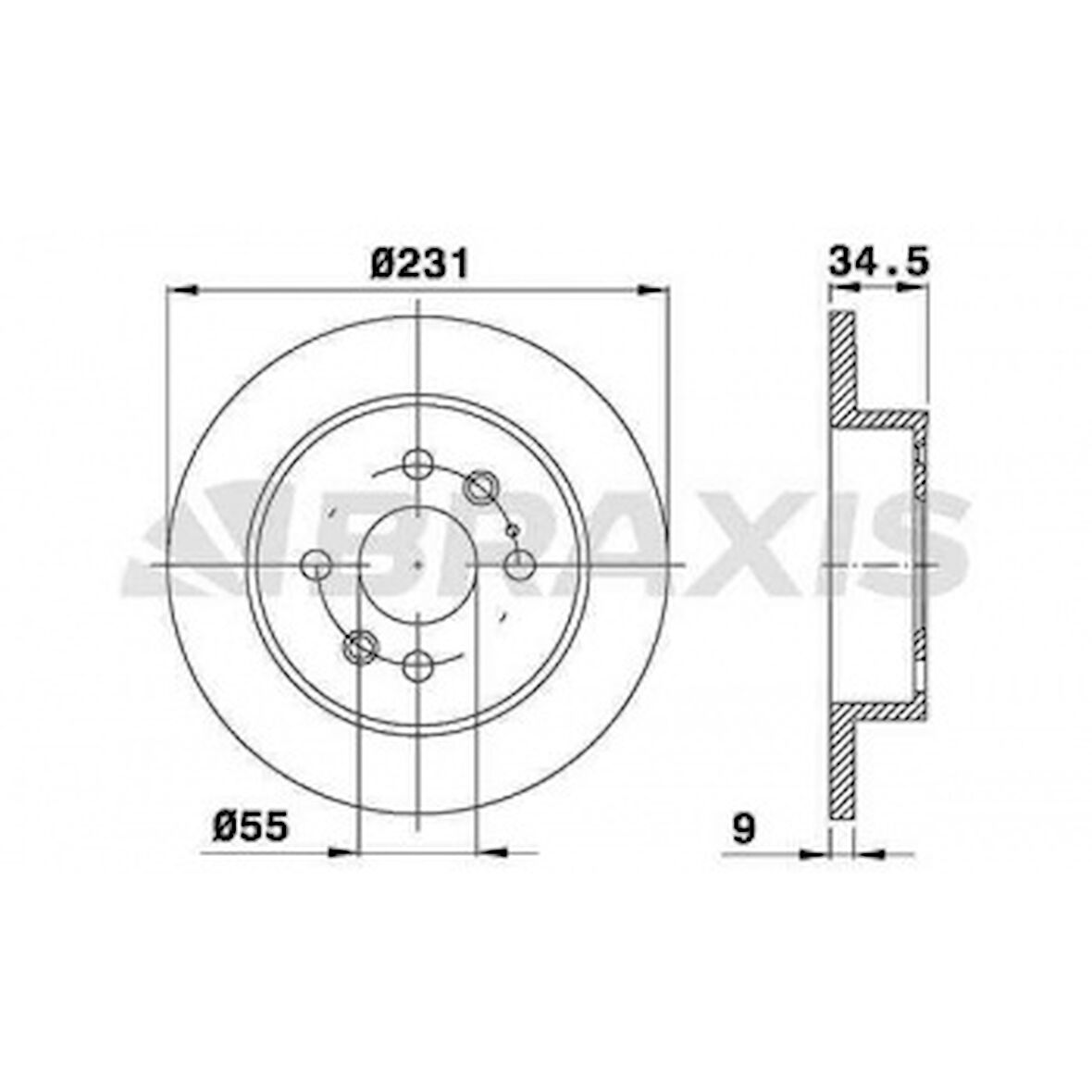 Mazda Arka Fren Disk Aynası Mazda 323 Mx5 1.3 1.6i - Braxıs Ae0548