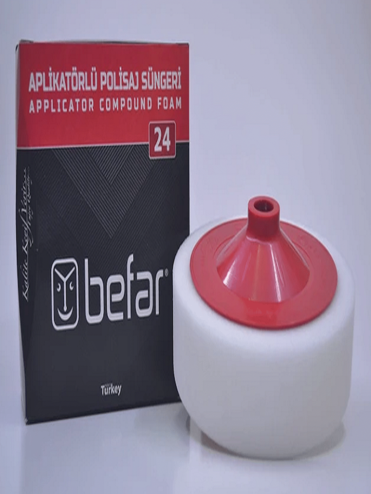 Befar Aplikatörlü Polisaj Süngeri Beyaz 150x45mm O24012