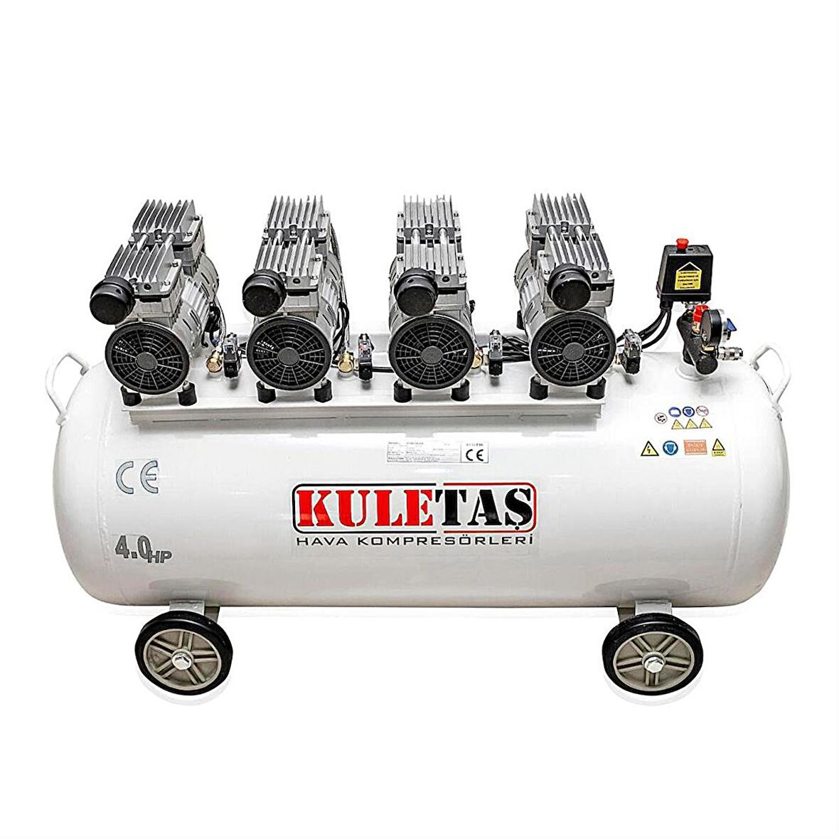 Kuletaş Sessiz Hava Kompresör 4 HP 200 lt 8 bar