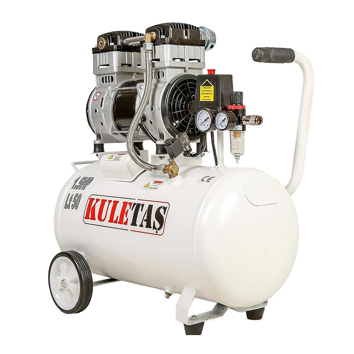 Kuletaş Sessiz Yağsız Hava Kompresörü 50Lt 1,5Hp